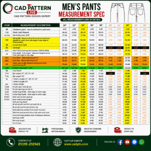 Jeans Pant CAD Pattern | Production Ready Digital Garment Pattern