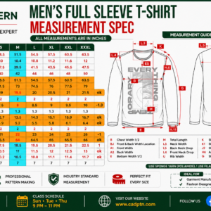 T-Shirt CAD Pattern | Digital Garment Pattern for Apparel Production