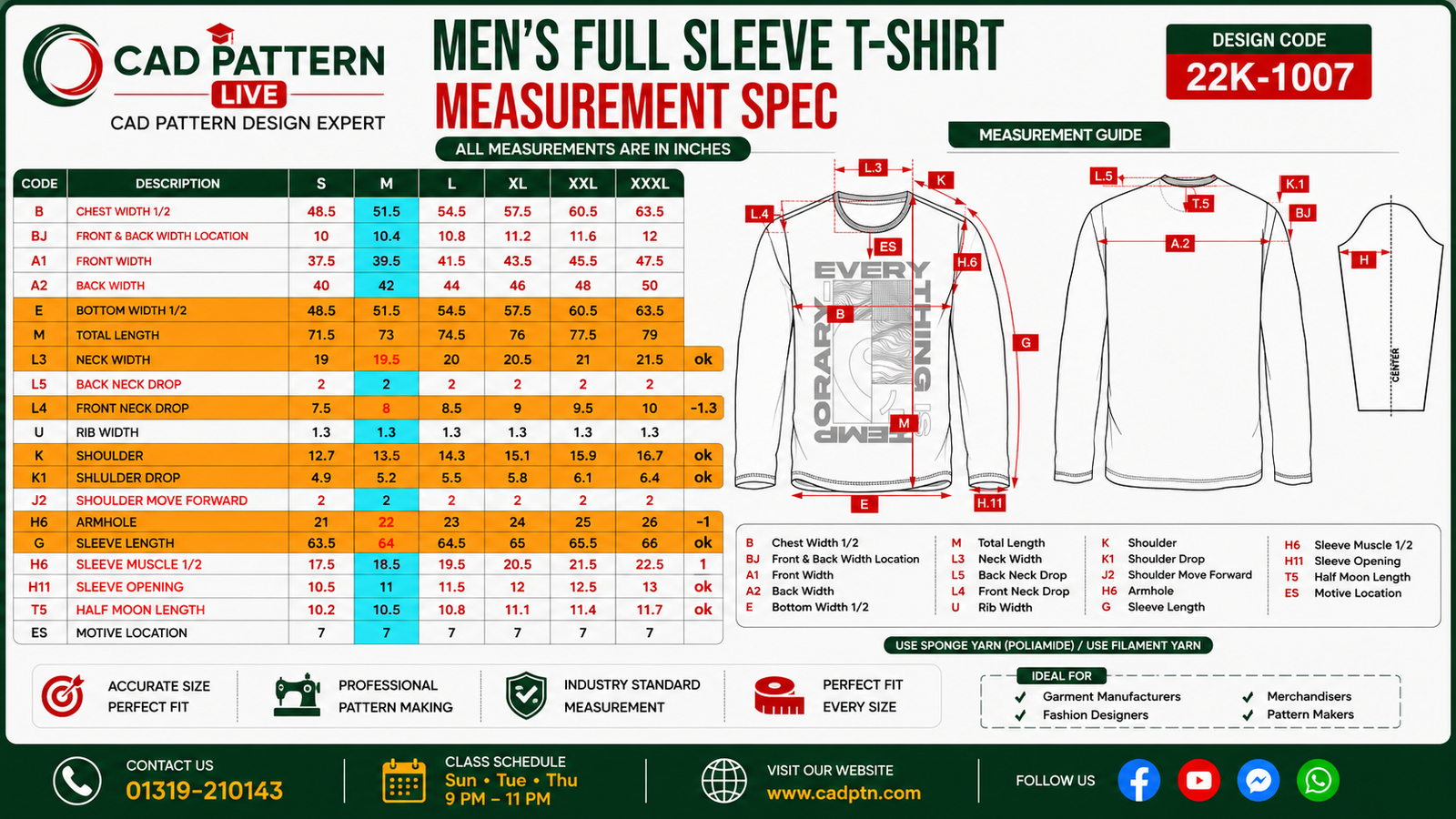 T-Shirt CAD Pattern | Digital Garment Pattern for Apparel Production
