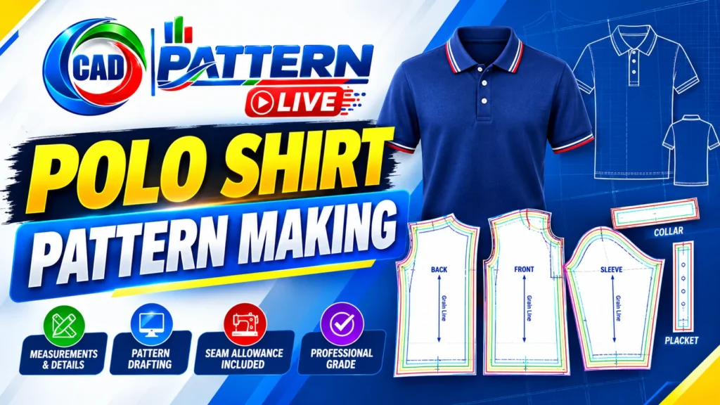 Polo Shirt Pattern Making Course 2026 with Gerber CAD Software