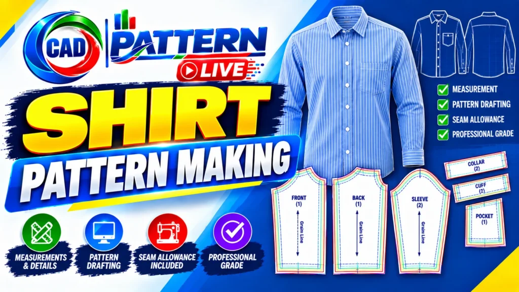 Shirt Pattern Making Course 2026 with Gerber CAD Software