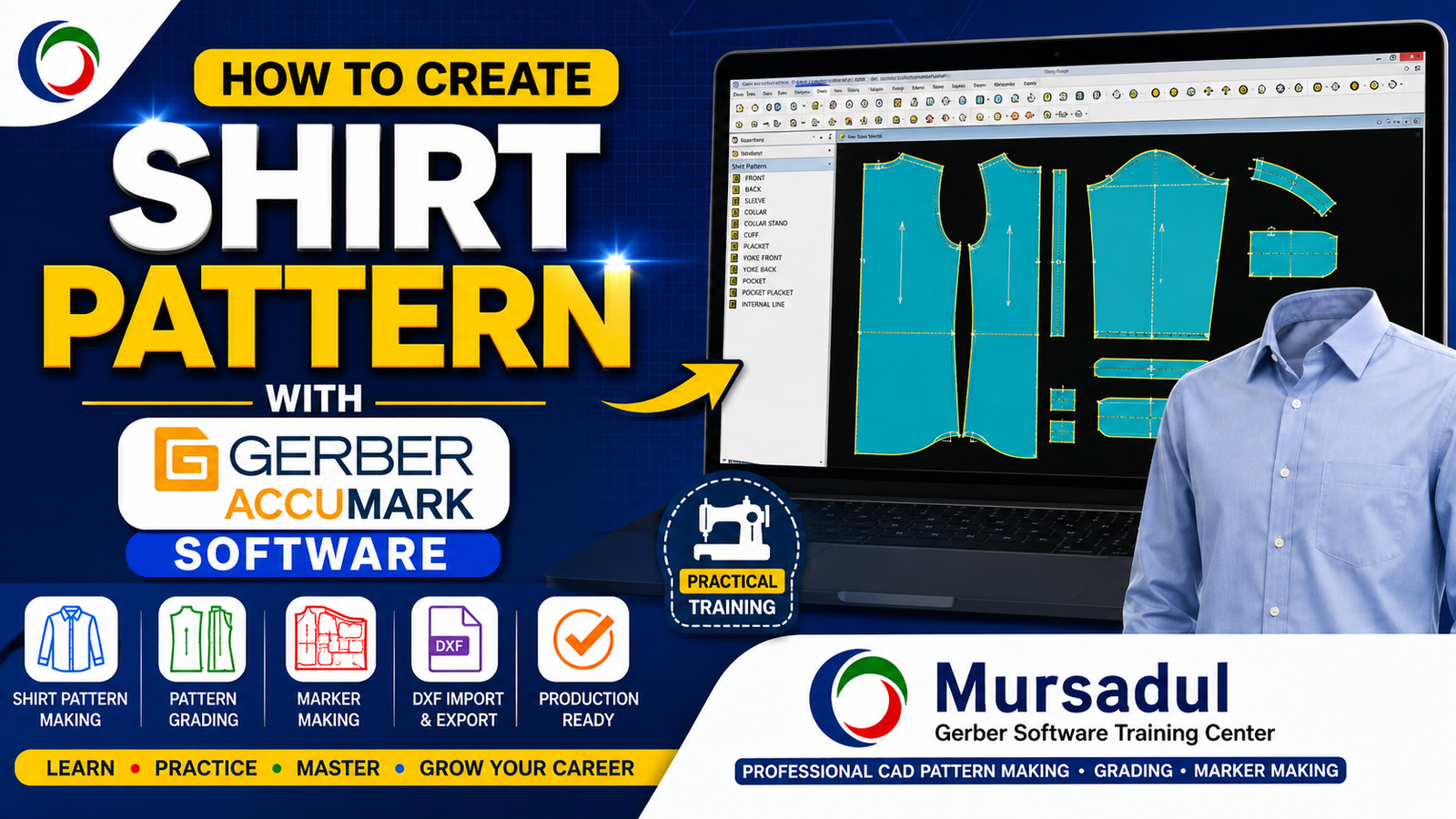 How to Create a Shirt Pattern step by step with CAD Pattern Making